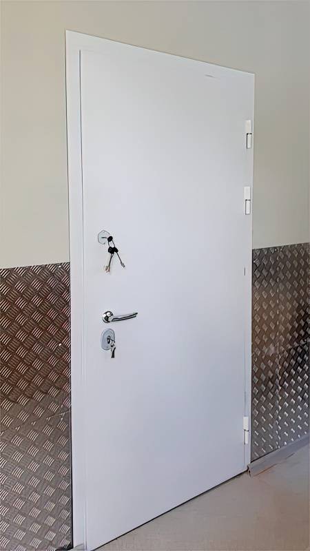 Бронированная дверь, фото спереди (г. Ногинск, Почта Банк)