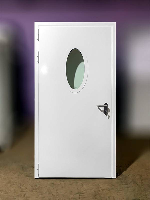 Огнестойкая дверь с овальным стеклом Огнестойкая дверь с овальным стеклом