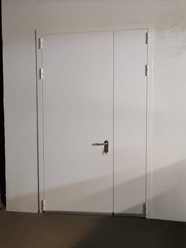 Огнестойкая полуторастворчатая дверь, фото снаружи Огнестойкая полуторастворчатая дверь, фото снаружи