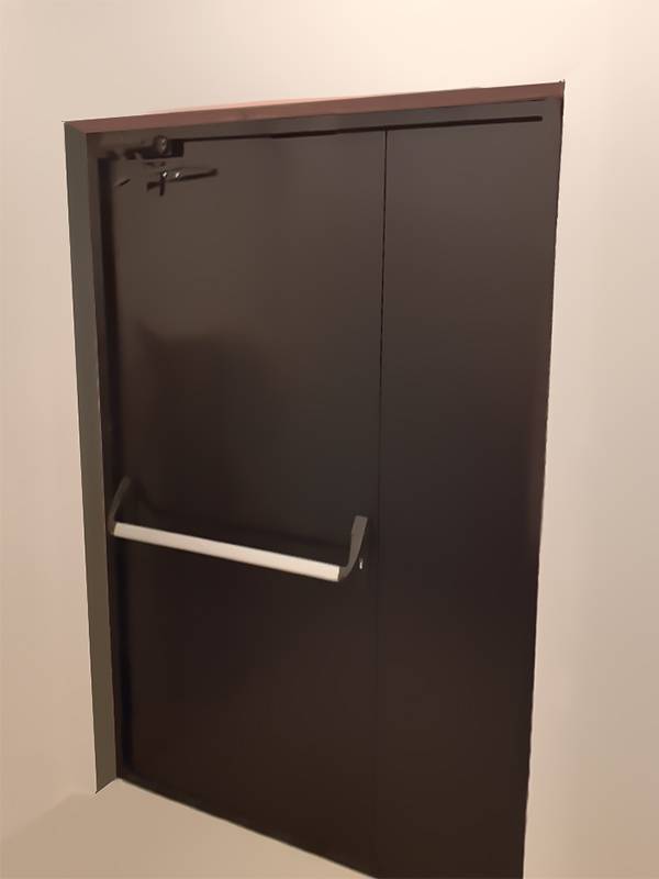 Полуторастворчатая дверь, фото внутренней стороны (ТЦ, г. Балашиха) Полуторастворчатая дверь, фото внутренней стороны (ТЦ, г. Балашиха)